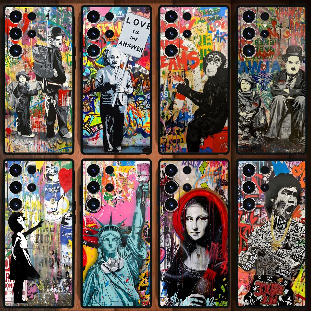 Phone Cases Samsung S25 - Banksy Graffiti Art Phone Case For