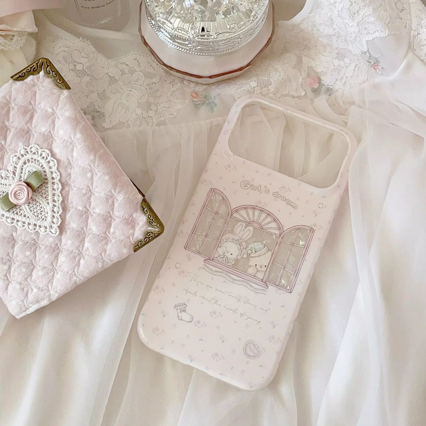 Phone Cases Y2K - Kawaii Bunny Bear Floral Pink Y2K