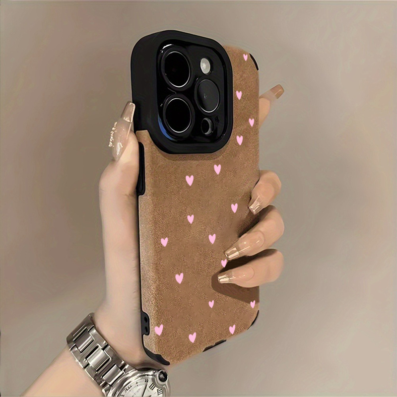 Phone Cases Pink - Fashion Pink Heart Pattern Phone Case