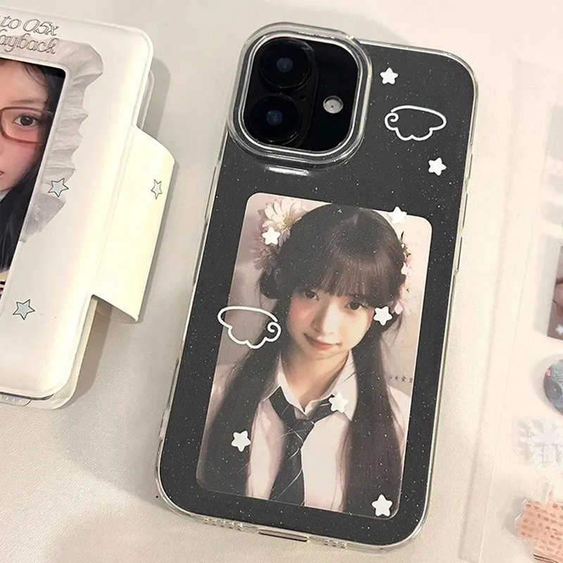 Phone Cases Y2K - Korean INS Cute White Star Wings