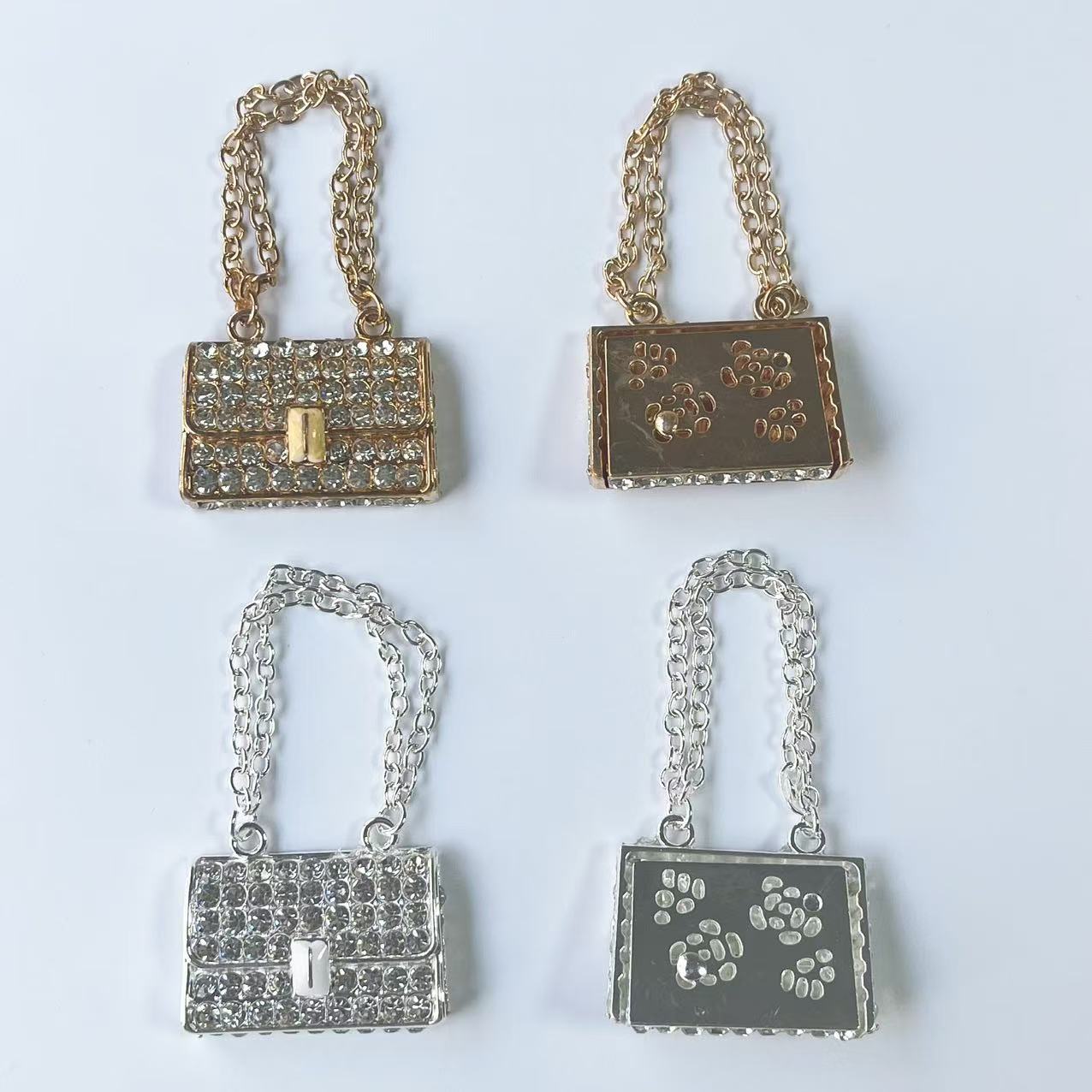 Phone Cases Junk - 4Pcs Chic Mini Rhinestone Handbag Bag