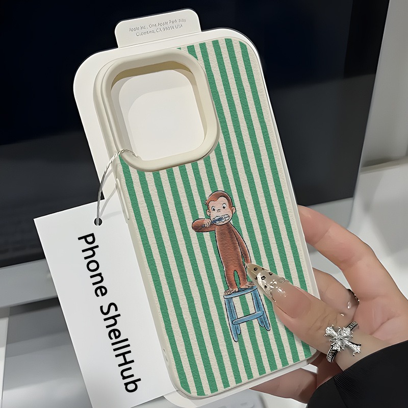 Phone Cases Otterbox - Green Striped Toothbrush Monkey Lichee Pattern