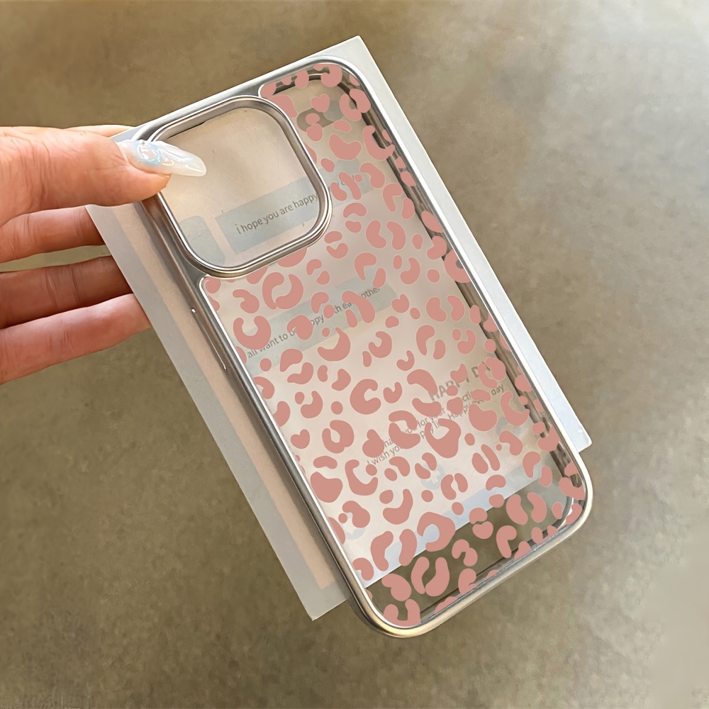 Pink Leopard Print Electroplat - огляд і ціна Phone Cases Pink