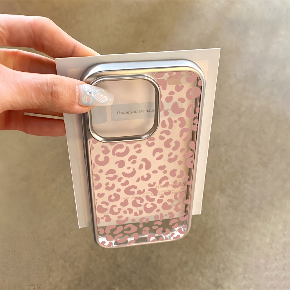 Pink Leopard Print Electroplat - огляд і ціна Phone Cases Pink