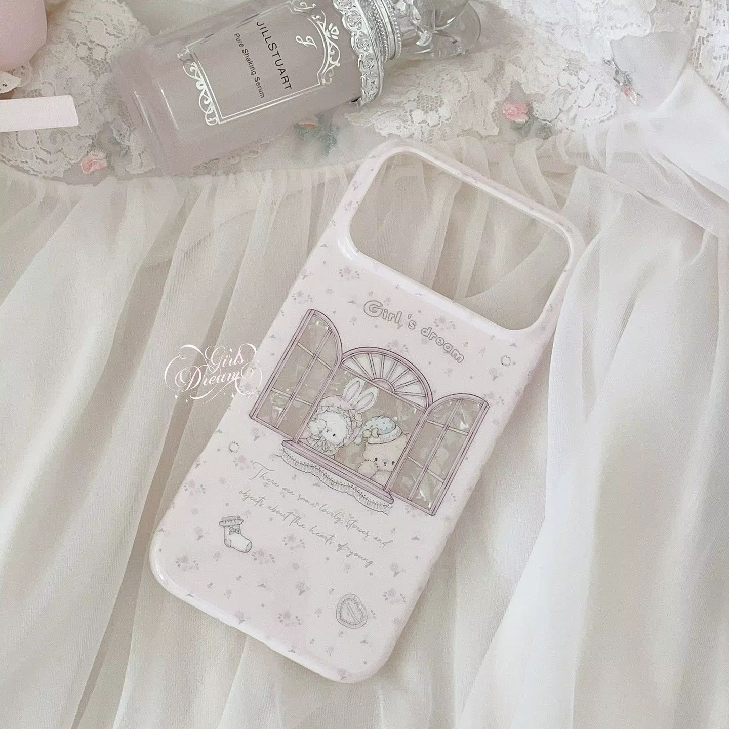 Kawaii Bunny Bear Floral Pink  - огляд і ціна Phone Cases Y2K