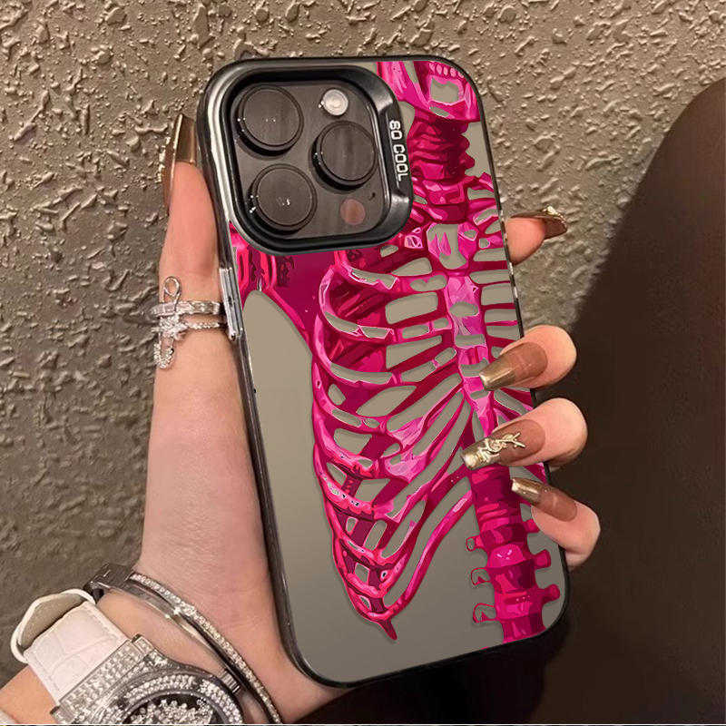 Luxury Pink Green Skull Phone  - огляд і ціна Phone Cases Pink