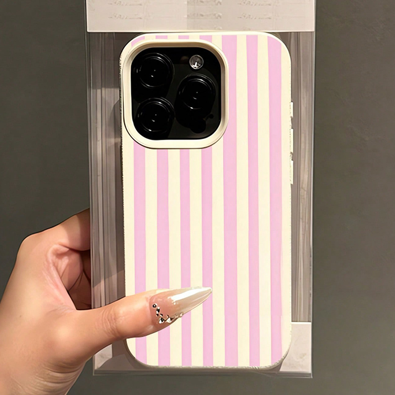 Simple Pink Vertical Striped L - огляд і ціна Phone Cases Pink