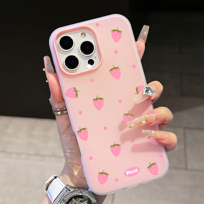 Sweet Pink Strawberry Pattern  - огляд і ціна Phone Cases Pink