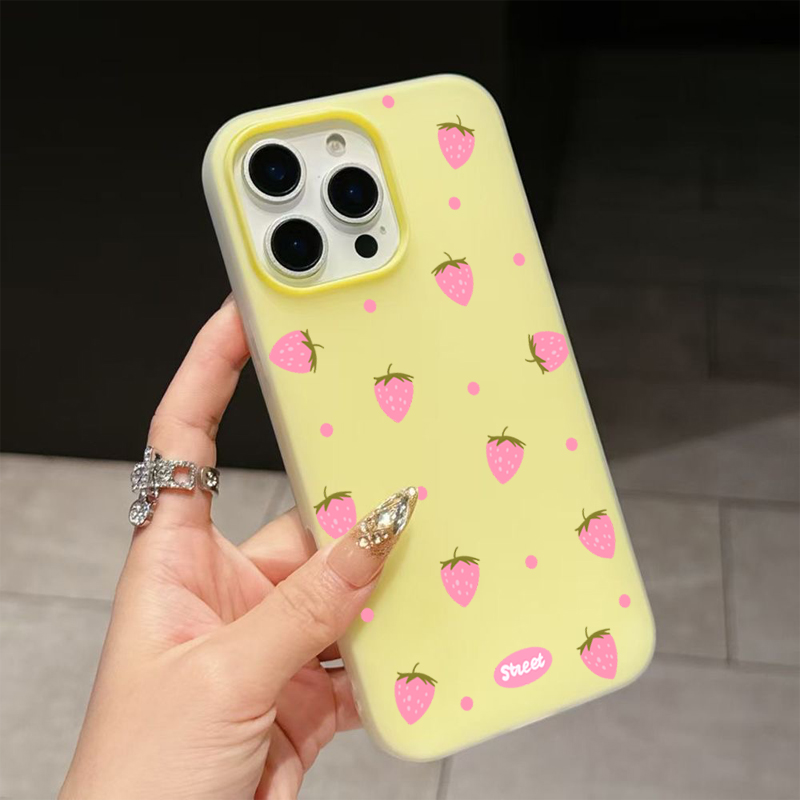 Sweet Pink Strawberry Pattern  - огляд і ціна Phone Cases Pink
