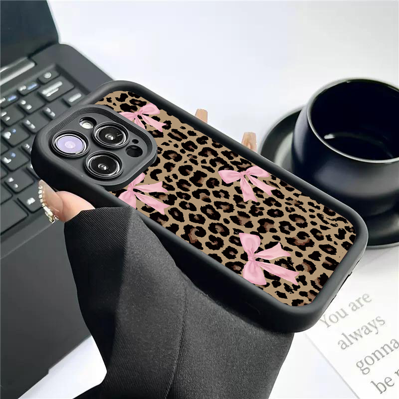 Luxury Leopard Print Bow Phone - огляд і ціна Phone Cases Y2K