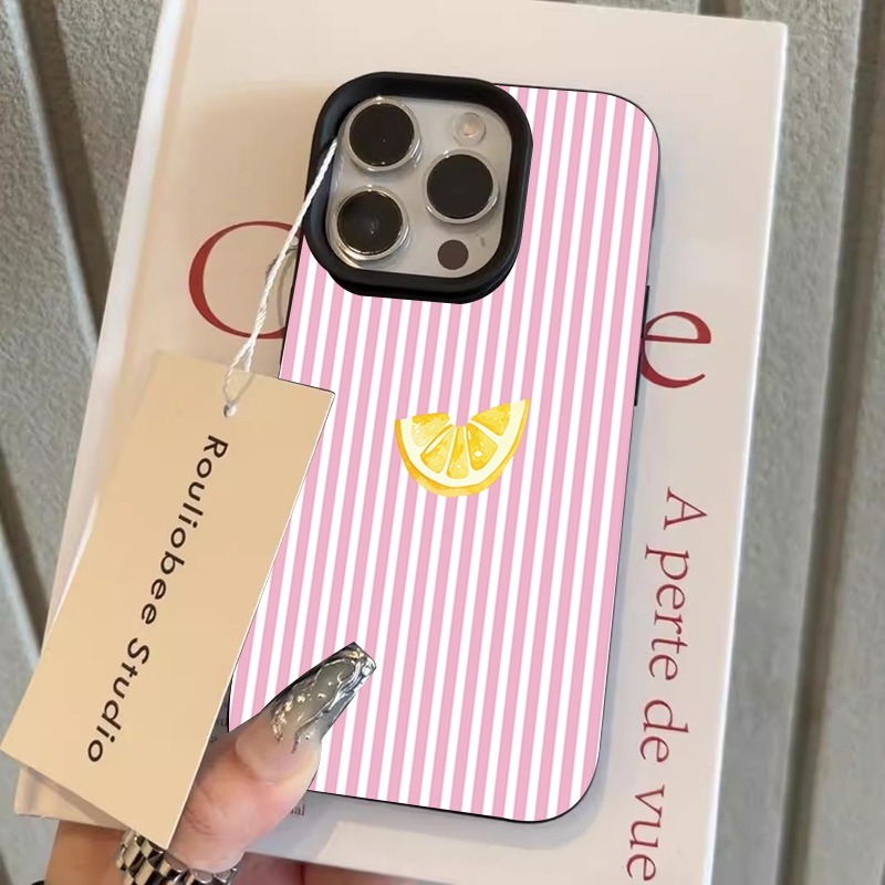 Orange Pink and White Stripes  - огляд і ціна Phone Cases Pink