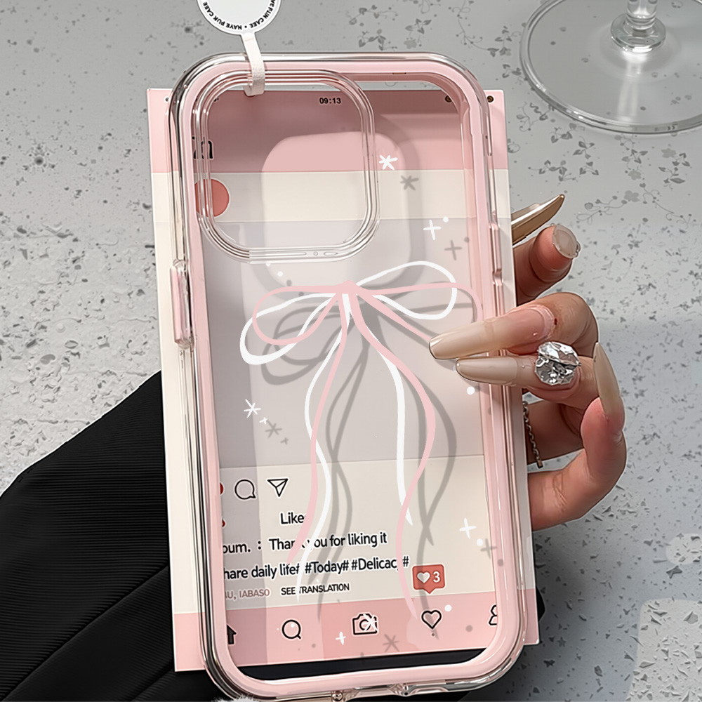 2in1 Pink Flower Case For iPho - огляд і ціна Phone Cases Pink