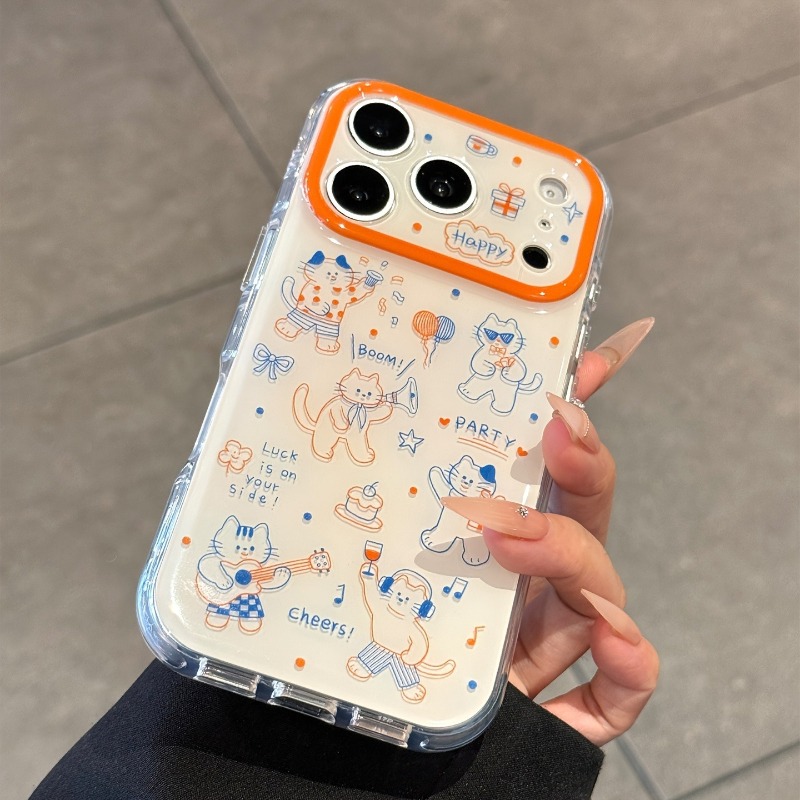 Cartoon Cute Line Cat Pattern  - огляд і ціна Cute Cartoon Case