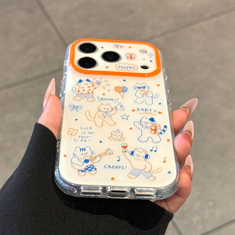 Cartoon Cute Line Cat Pattern  - огляд і ціна Cute Cartoon Case