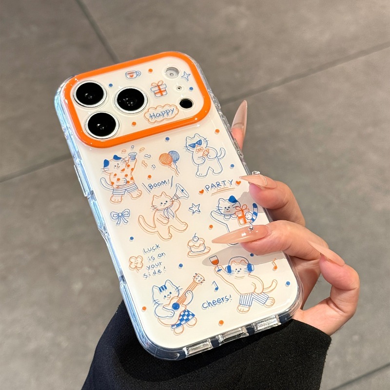 Cartoon Cute Line Cat Pattern  - огляд і ціна Cute Cartoon Case